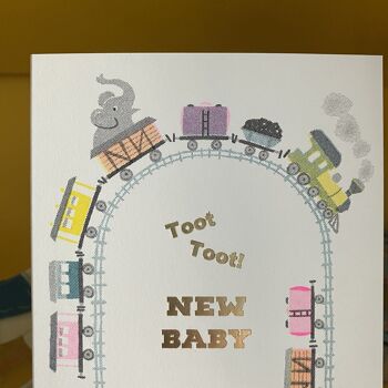 Riso Baby Cards (Lot de 6) Toot Toot Train 3