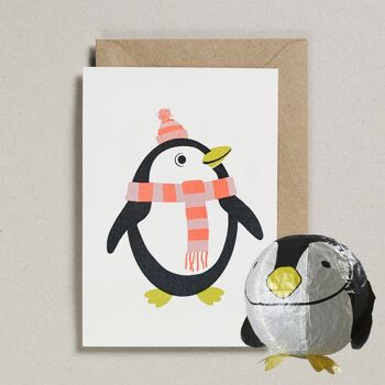 Cartes ballons en papier japonais (paquet de 6) - Pingouin 1