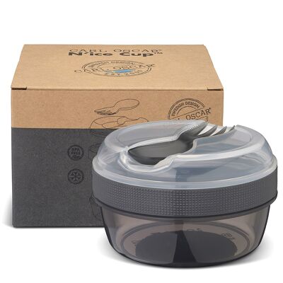 N'ice Cup, snack box with cooling disc - Grey