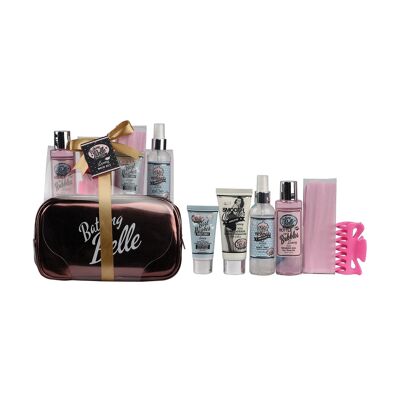 Caja de belleza y baño con accesorios para el cabello - Rosa - Idea de regalo