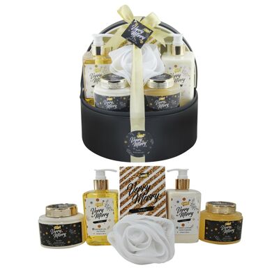 bath box with jewelry box and massage flower - Vanilla
