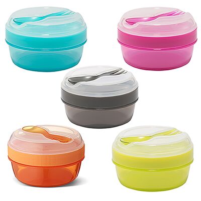 N'ice Cup, Snackbox mit Kühlscheibe - Gemischte Farben (3x5 Stück)