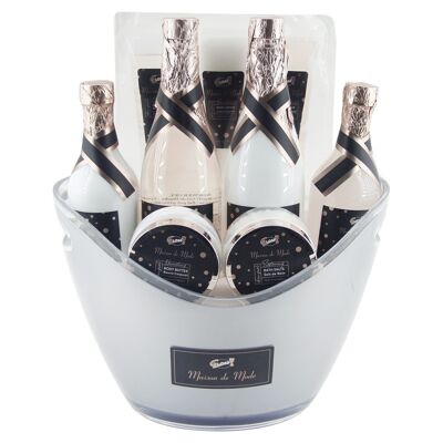 Premium bath & care set - Champagne bucket - Lily and Freesia