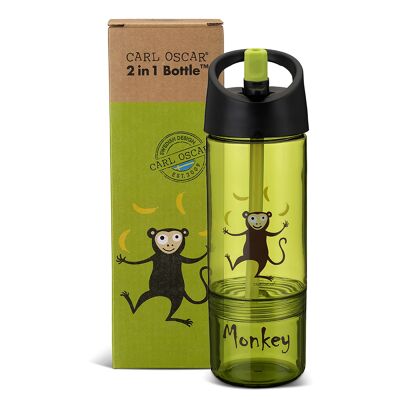 Water Bottle 2 in 1, Kids 0.3 + 0.15 L - Lime