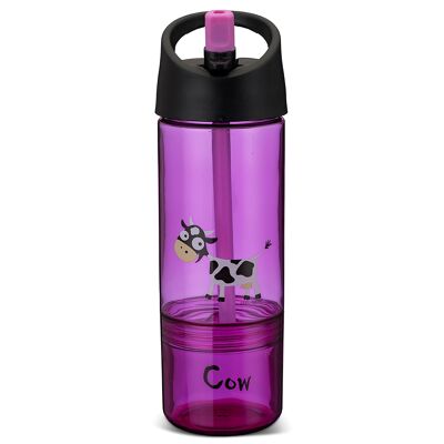 Water Bottle 2 in 1, Kids 0.3 + 0.15 L - Purple