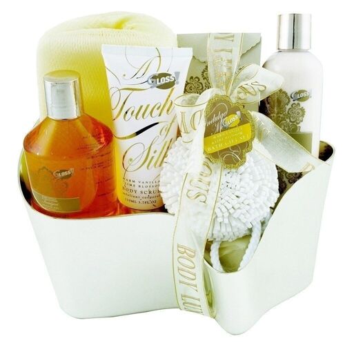 coffret de bain frais au parfum vanille et tilleul - 6pcs