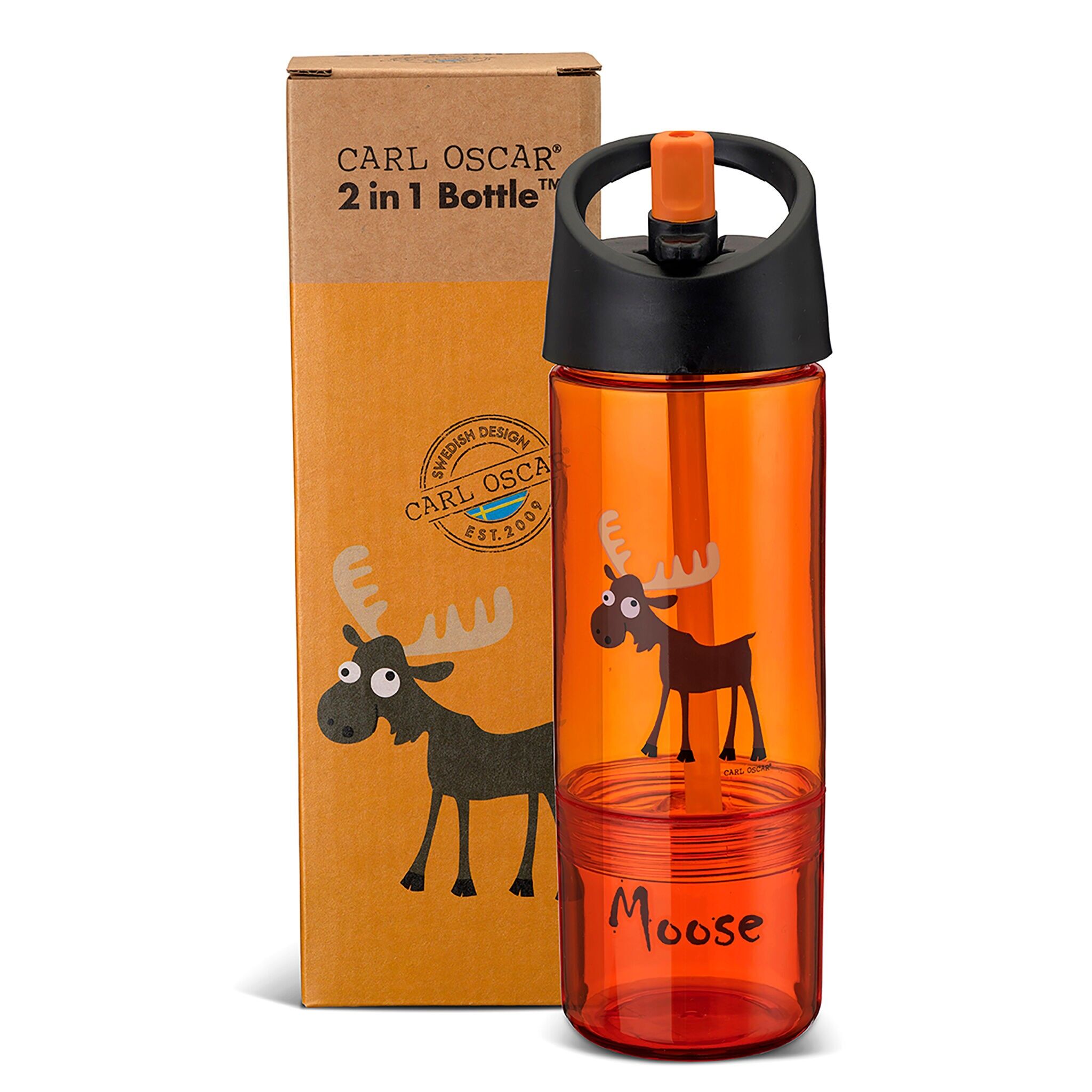 Borraccia 2 in 1, Bambini 0,3 + 0,15 L - Arancione