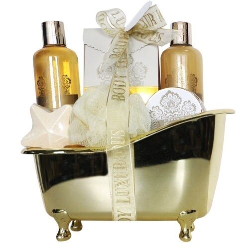 coffret de bain au parfum vanille et tilleul - 6pcs