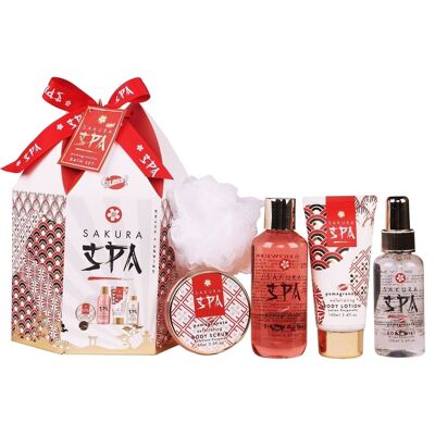 Coffret cadeau beauté - Set de bain - Grenade - Collection Sakura Spa