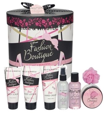 coffret beauté de bain à la rose - incluant une crème pour les mains 1