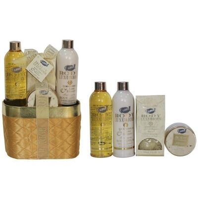 Bath set with sweet scent of vanilla and linden - 4pcs