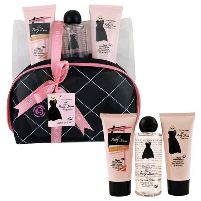 bath set - Black and pink bag - The Pretty Dress - Pink