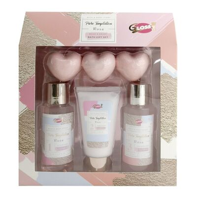 Rose bath beauty gift set