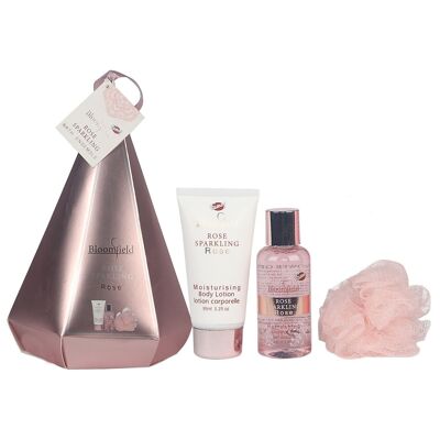 Coffret cadeau beauté de bain format voyage - Rose