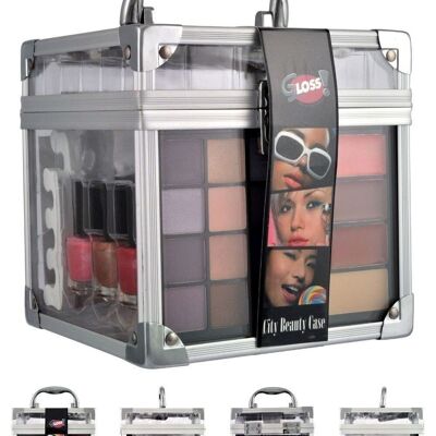 Kosmetikkoffer City Beauty Case grau - 36tlg