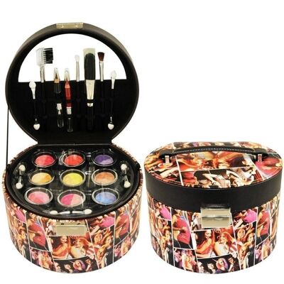 Make-up case - Disco jewelry box with 3 nail polishes