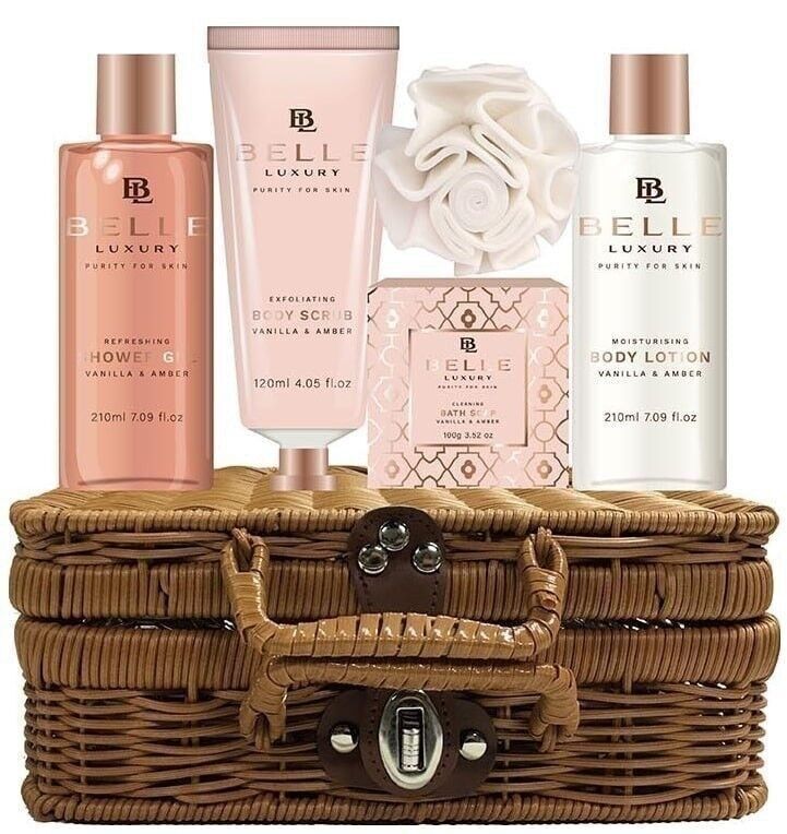 Geflochtener Badekorb Luxus in Bernstein