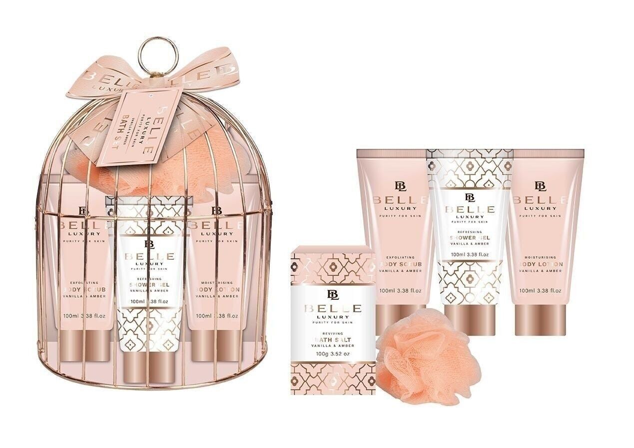 Luxus-Badekäfig aus Metall in Bernstein