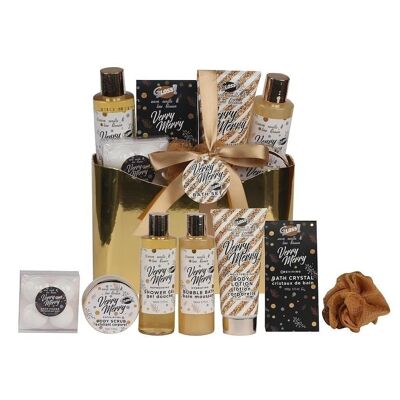 VERRY MERRY - bath beauty box - Gold basket