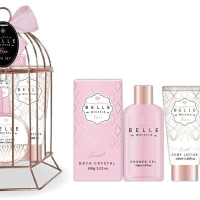 BELLE & WHISTLE ROSE - Metal Bath Cage