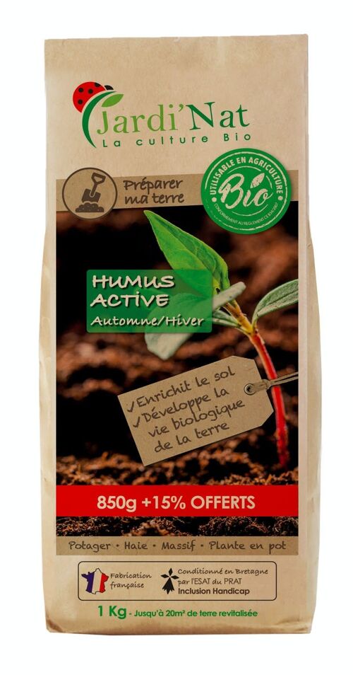 Humus active granulés 1kg (850g+15%)