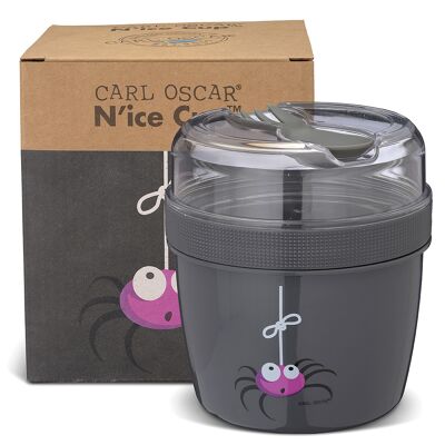 N'ice Cup - L, Kids, Lunch box with cooling disc - Grey