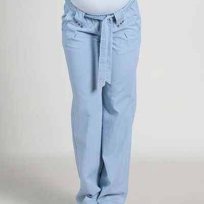 Wide Maternity Pants In Fine Jeans