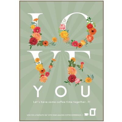 FLOWER LIFESTYLE COFFEE GREETING CARDS