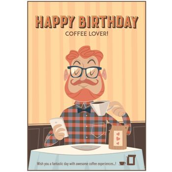 JOYEUX ANNIVERSAIRE CAFÉ CARTES DE VOEUX 3