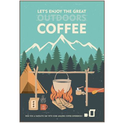 OUTDOORS COFFEE GREETING CARDS