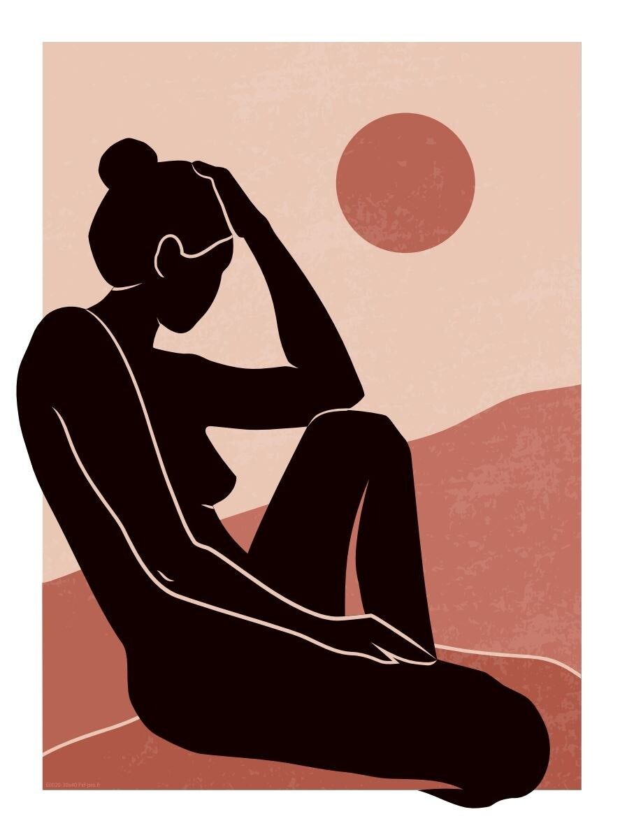 Edizione decorativa 30 cm x 40 cm: silhouette del profilo