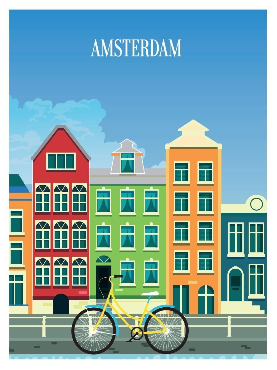 Edizione decorativa 30 cm x 40 cm: Amsterdam