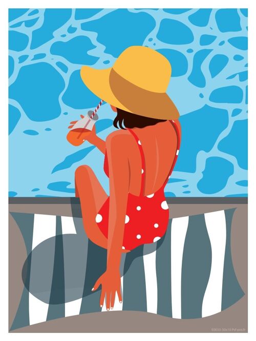 Edition déco: Femme au bord de la piscine