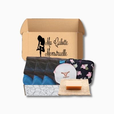 Box Menstruelle Découverte 3 Culottes Menstruelles LOLA (Made In France) + Kit Indispensable