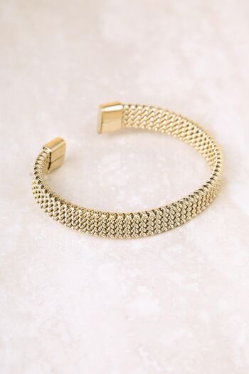 Bracelet jonc ajustable doré spécial 1
