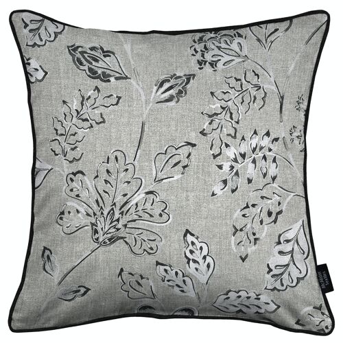 Eden Charcoal Grey Printed Cushions