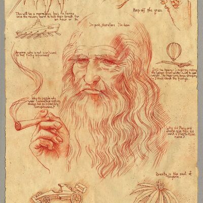 Leonardo Smoking Pot Poster 91,5 x 61 cm