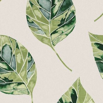 Coussins en coton imprimé floral vert forêt de feuilles 2