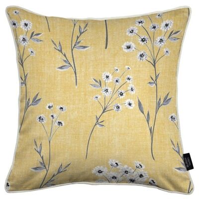 Meadow Yellow Floral Cotton Print Cushions