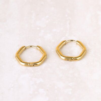 Golden hoop earrings