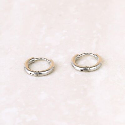 Silver mini hoop earrings
