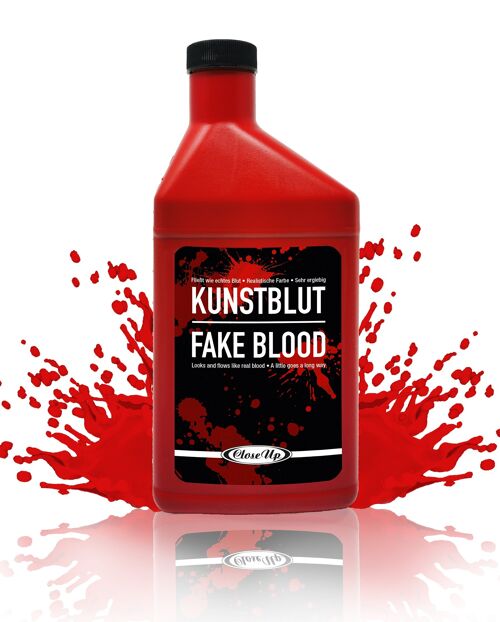 Flasche Kunstblut TheaterBlut Filmblut rot 473 ml, Halloween