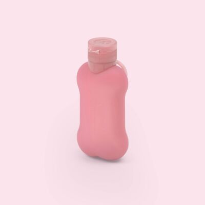 Biberón de diseño Pee-wash en silicona rosa suave