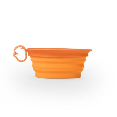 Orange Collapsible Food and Water Travel Bowl