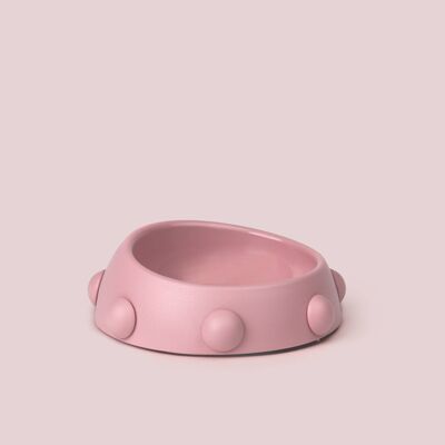 Eco-friendly sloping bowl for dogs and cats - Pink Nano