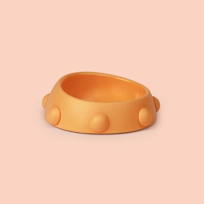 Eco-friendly sloping bowl for cats and dogs - Nano orange