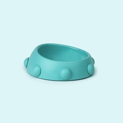Eco-friendly sloping bowl for cats and dogs - Nano aquamarine