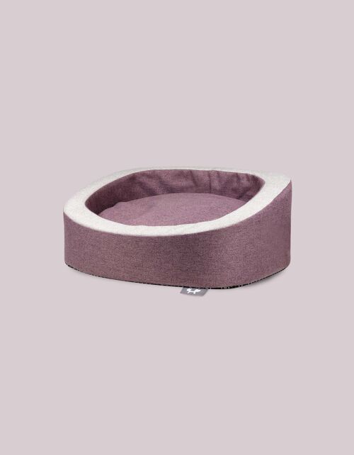 Cuccia sfoderabile antimacchia per cani con cuscino - S rosa