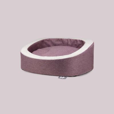 Removable stain-resistant dog bed with cushion - S pink