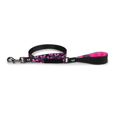 Nylon leash with stainless steel details